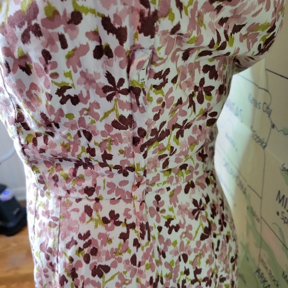 Vintage 1950s Floral Dress Off The Shoulder Cocktail Women's - Picture 3 of 14